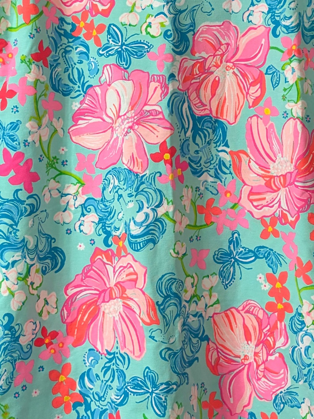 Lilly Pulitzer Cayce Dress “Surf Blue Luscious Lions” Print Small - Picture 5 of 5